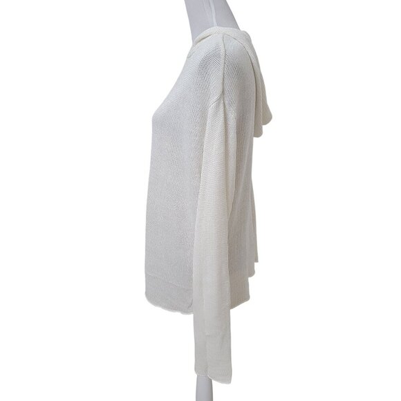 Gap Size XL Off-White Knit Hooded Sweater. Linen Blend. Excellent Used Condition - Picture 3 of 10